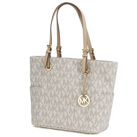 michael kors jet set chain large vanilla tote|Michael Kors large luggage sets.